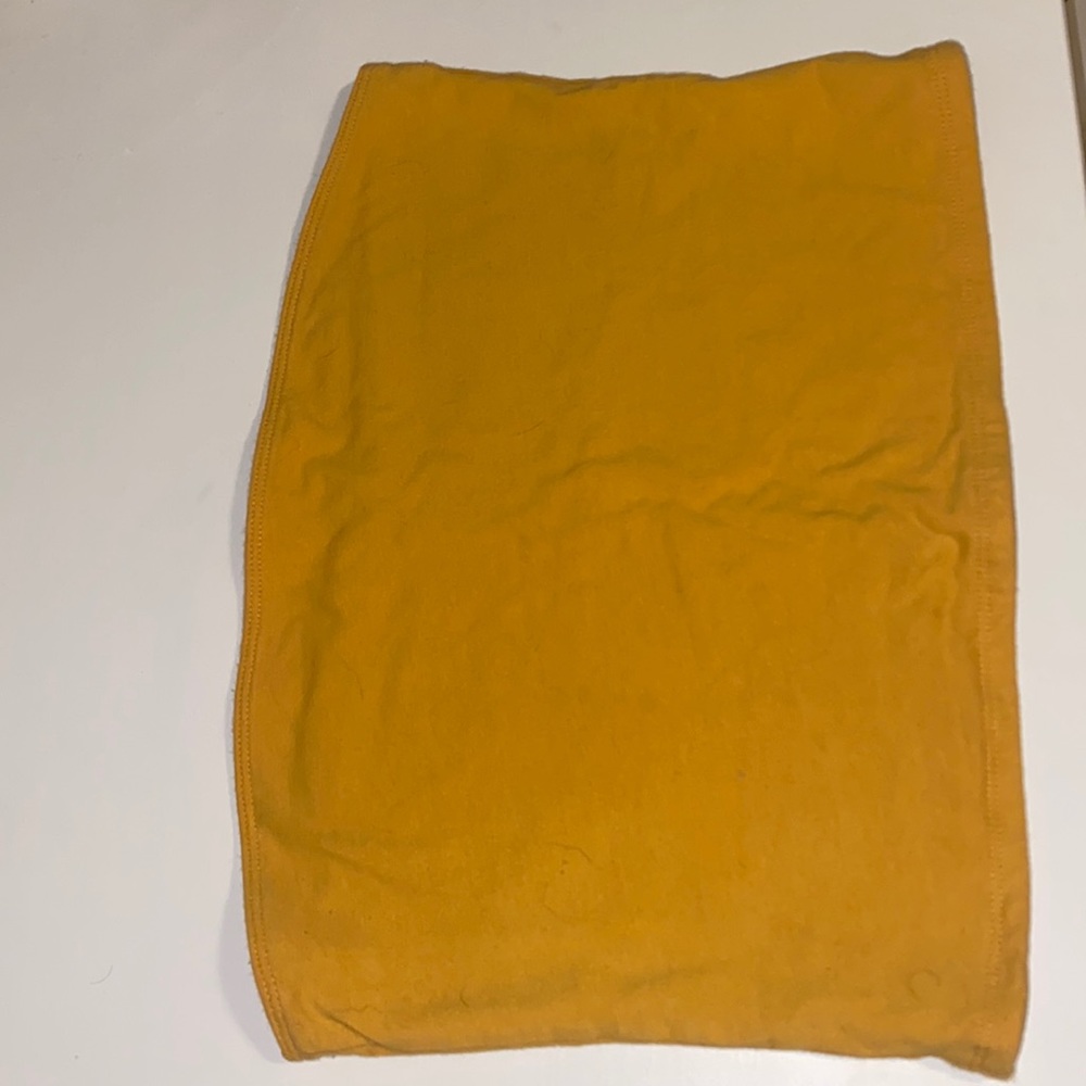Tube top in mustard color from hollister